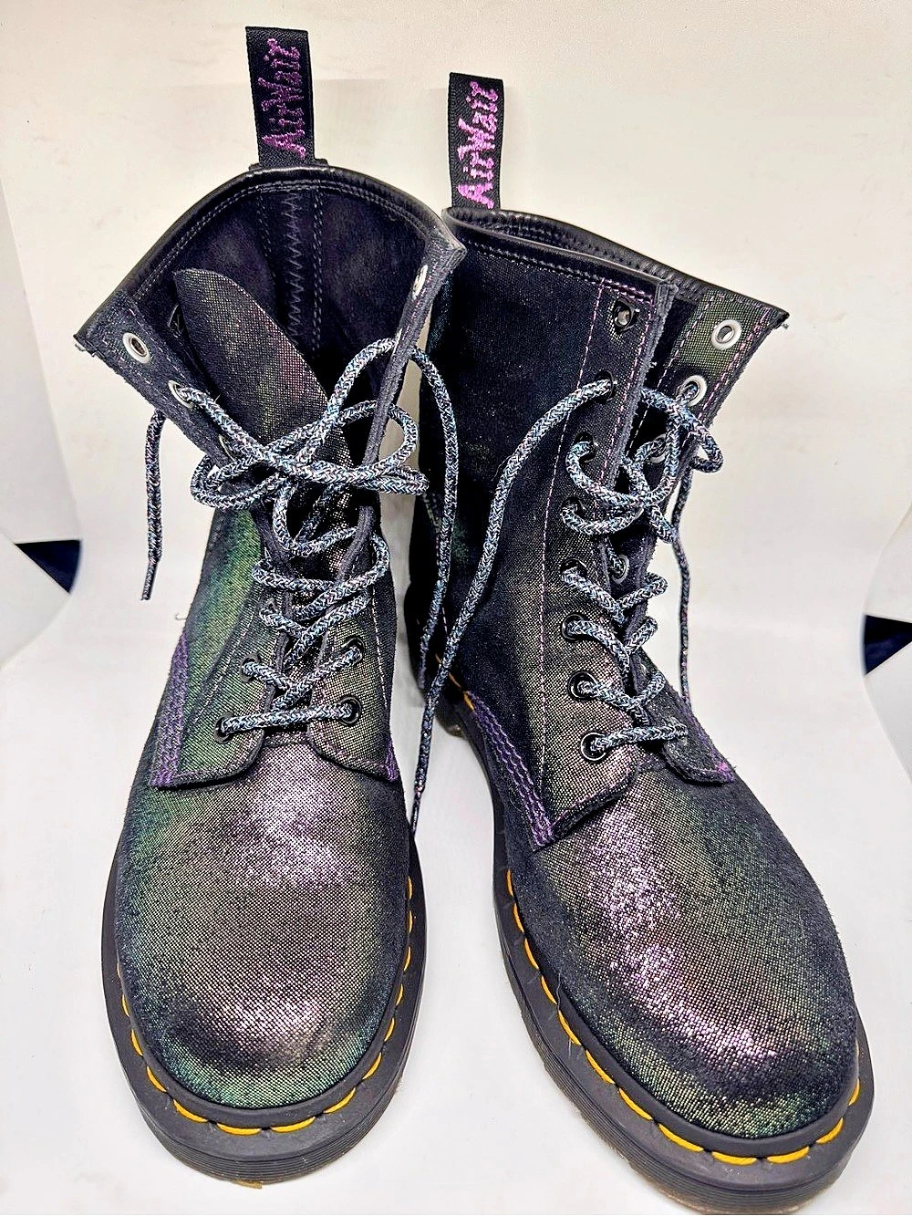 Dr. Martens 1460 Pascal Purple Iridescent Crackle Boots Disco